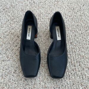 MATT & NAT Animal Print Block Heel - Size 36/6 - Black